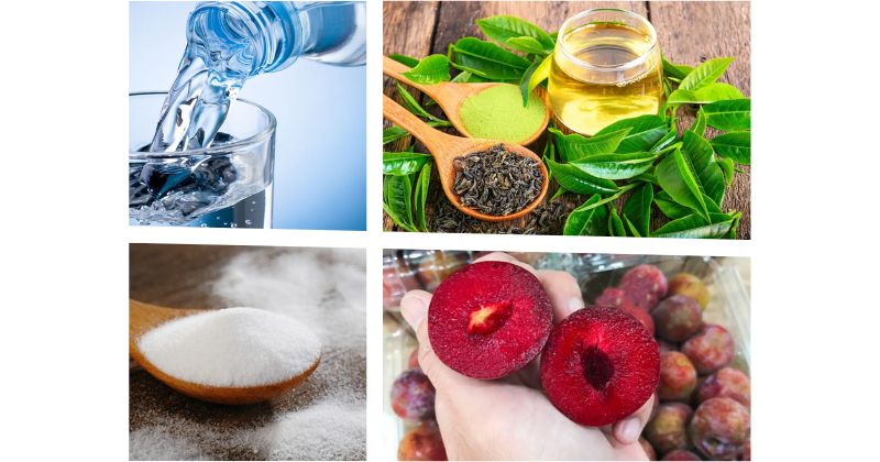 Nguyên liệu làm món trà mận
