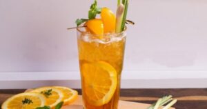 cách làm trà đào cam sả tại nhà