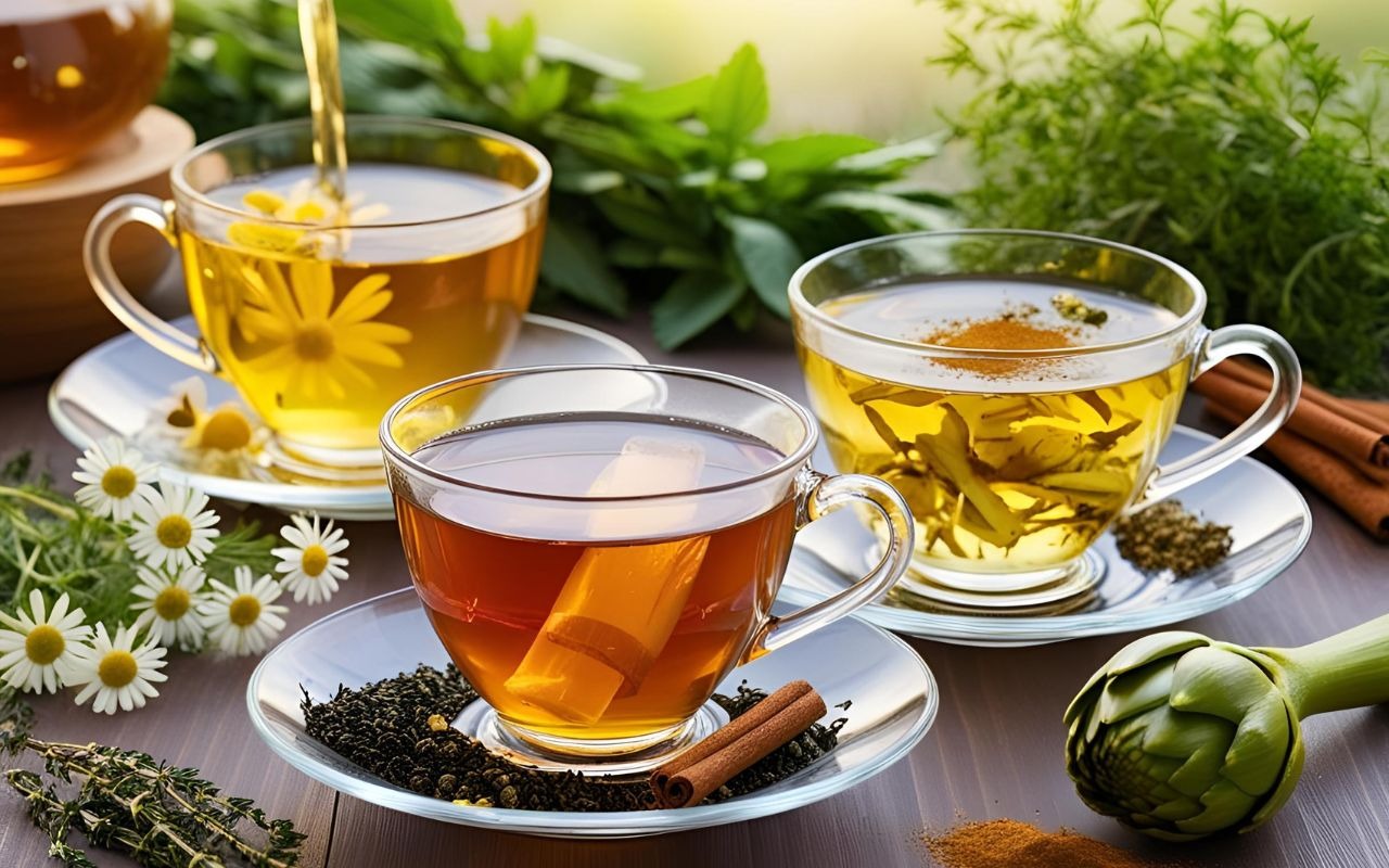 Trà hoa thảo mộc kết hợp trái cây sấy khô dưỡng nhan an thần