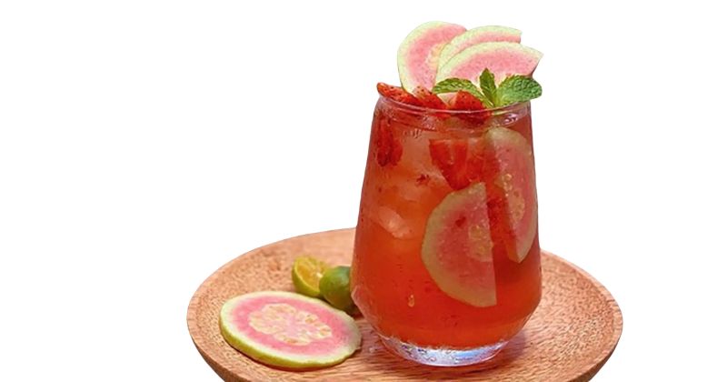 trà ổi hồng tươi